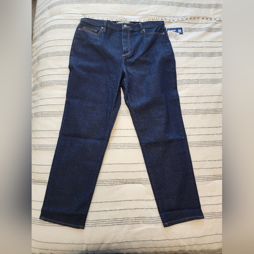 Women's Land's End Dark Blue Jeans Size 18. New With Tags.